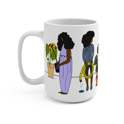 Black Women Garden Mug - Afrocentric Art by The Trini Gee