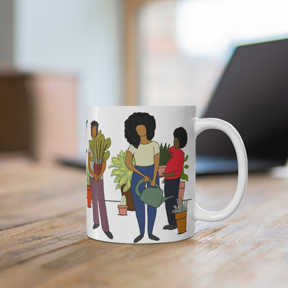 Black Women Garden Mug - Afrocentric Art by The Trini Gee