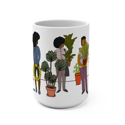Black Women Garden Mug - Afrocentric Art by The Trini Gee