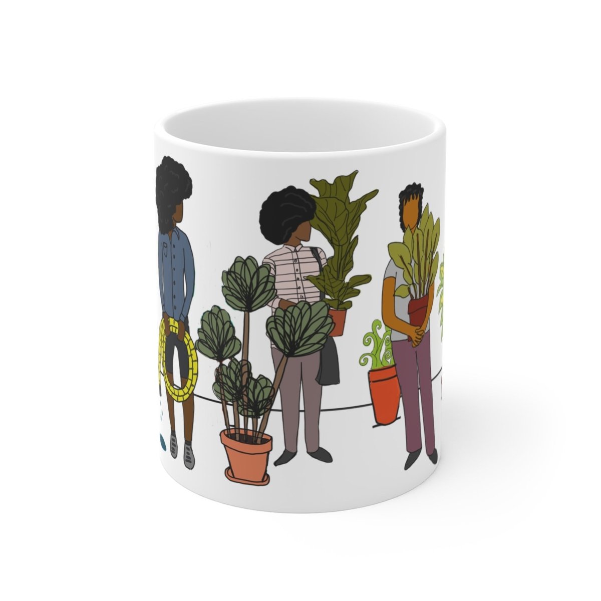 Black Women Garden Mug - Afrocentric Art by The Trini Gee