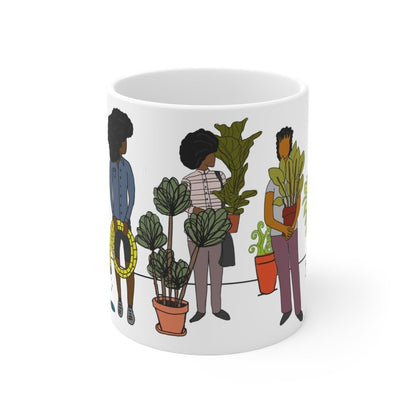 Black Women Garden Mug - Afrocentric Art by The Trini Gee