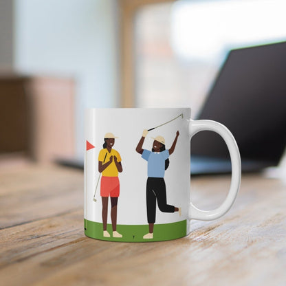 Black Women Golf Mug - Afrocentric Art by The Trini Gee
