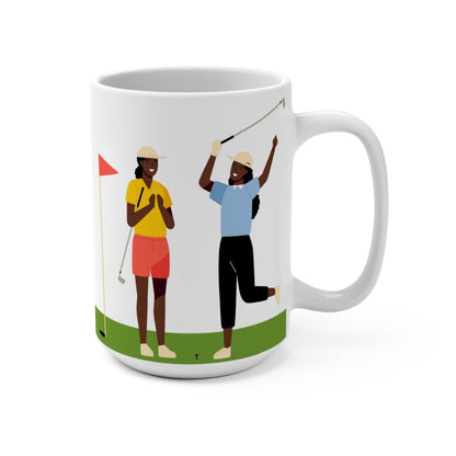Black Women Golf Mug - Afrocentric Art by The Trini Gee