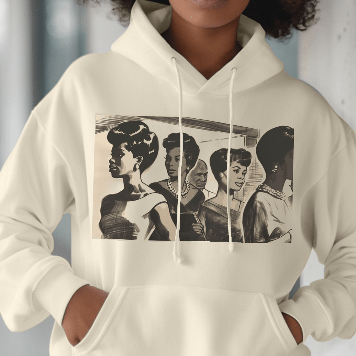Black Women Retro Hoodie - The Trini Gee