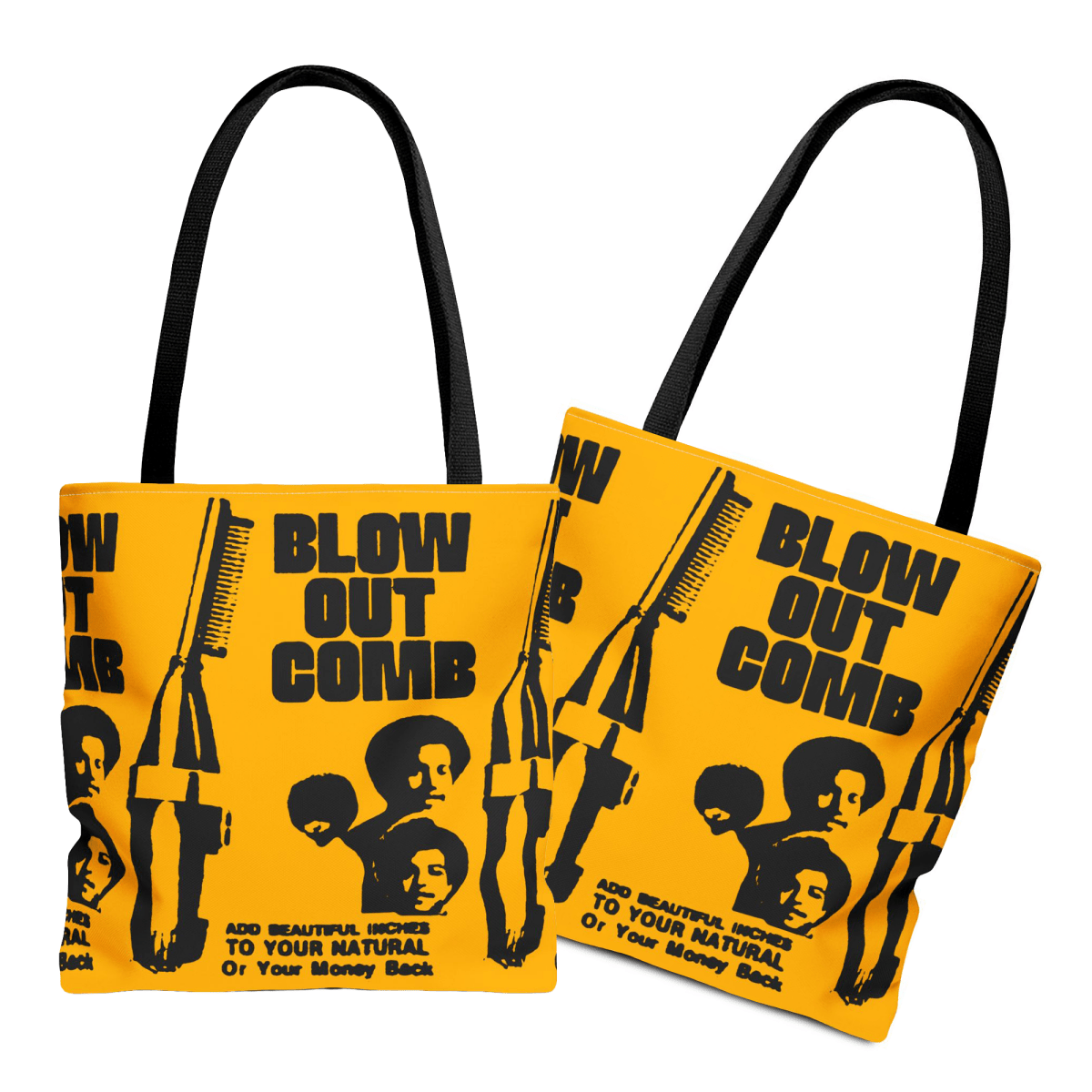 Blow Out Comb Tote Bag - Afrocentric Art by The Trini Gee