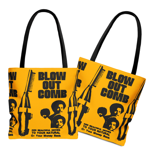 Blow Out Comb Tote Bag - Afrocentric Art by The Trini Gee