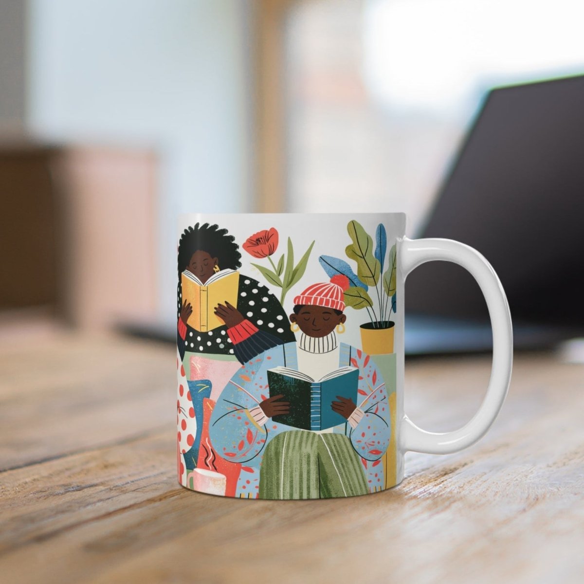 Book Club Readers Mug - Afrocentric Art by The Trini Gee