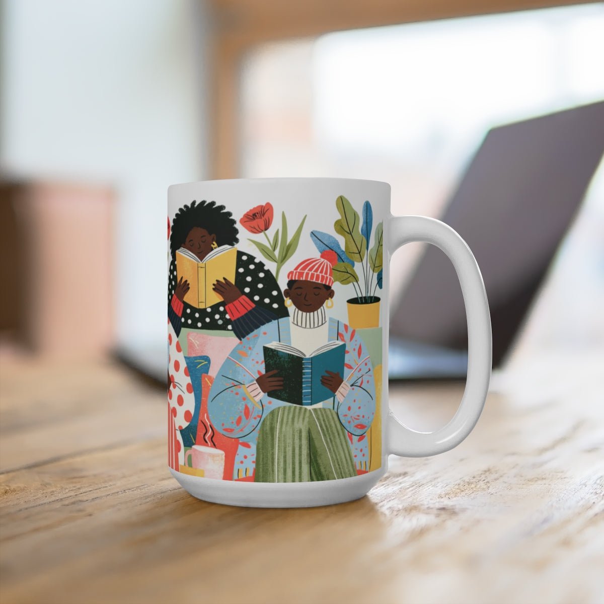 Book Club Readers Mug - Afrocentric Art by The Trini Gee