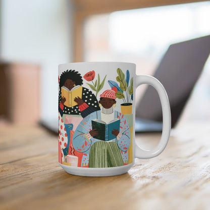 Book Club Readers Mug - Afrocentric Art by The Trini Gee