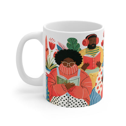 Book Club Readers Mug - Afrocentric Art by The Trini Gee