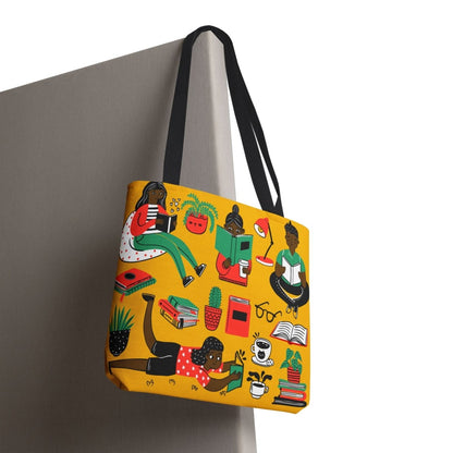 Book Lover Tote Bag - Afrocentric Art by The Trini Gee