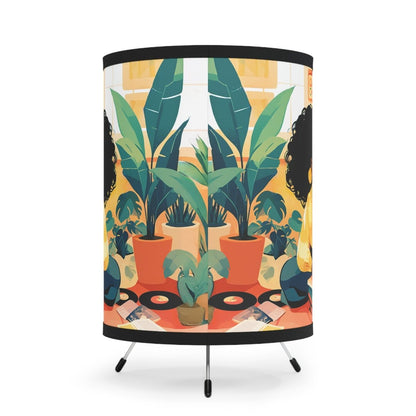 Book Time Girl Tripod Lamp - Afrocentric Art by The Trini Gee