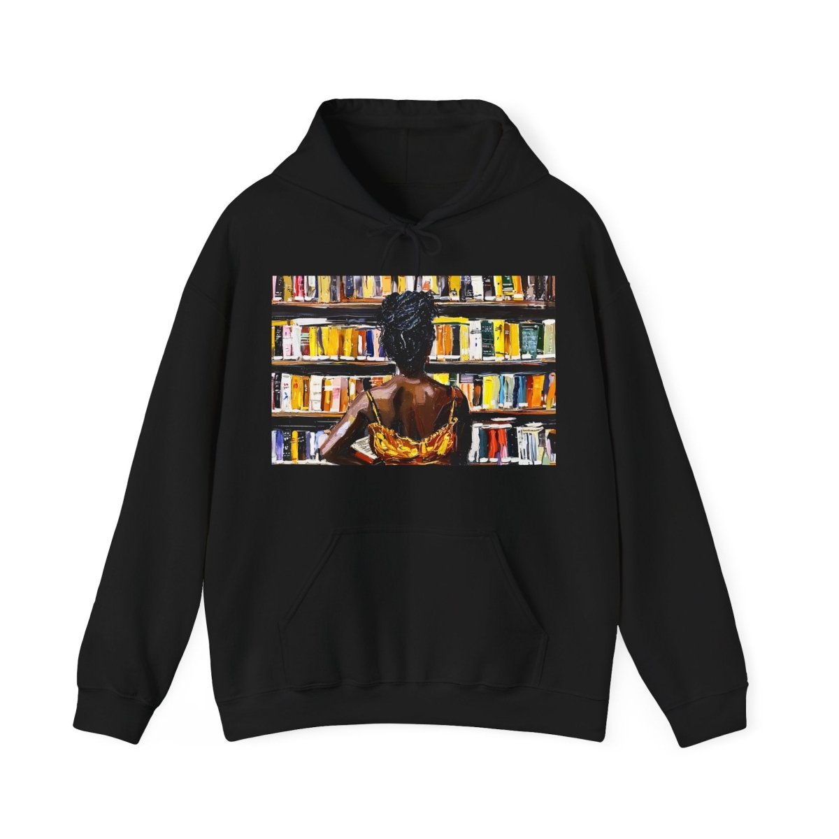 Bookstore Browse Hoodie - Afrocentric Art by The Trini Gee