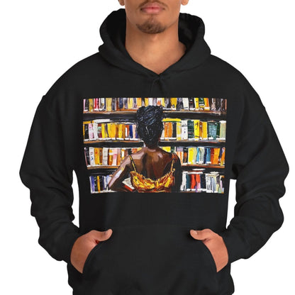 Bookstore Browse Hoodie - Afrocentric Art by The Trini Gee