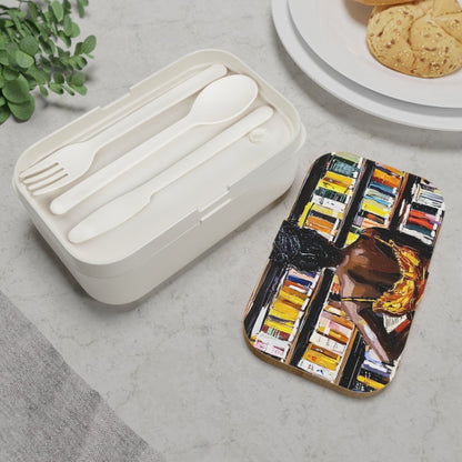 Bookstore Girl Bento Box - Afrocentric Art by The Trini Gee