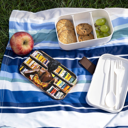 Bookstore Girl Bento Box - Afrocentric Art by The Trini Gee