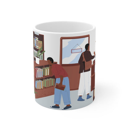 Bookstore Library Mug - Afrocentric Art by The Trini Gee