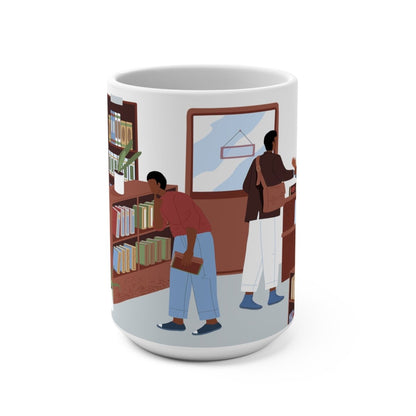 Bookstore Library Mug - Afrocentric Art by The Trini Gee