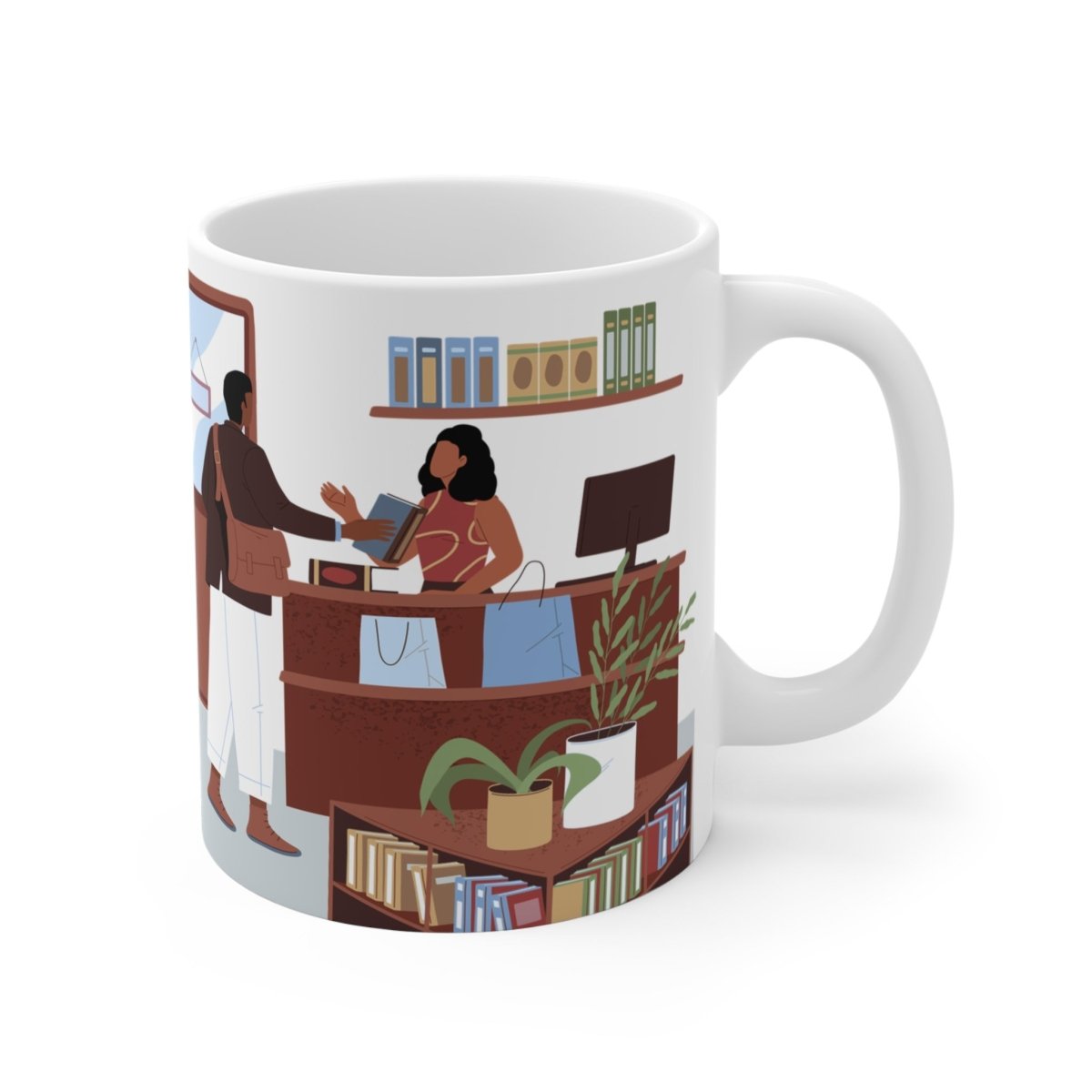 Bookstore Library Mug - Afrocentric Art by The Trini Gee