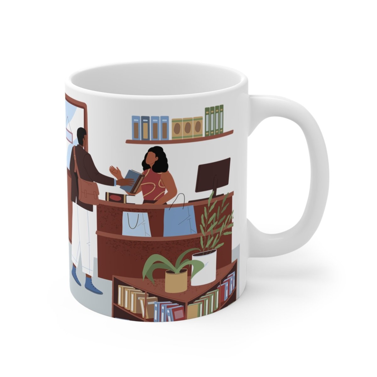 Bookstore Library Mug - Afrocentric Art by The Trini Gee
