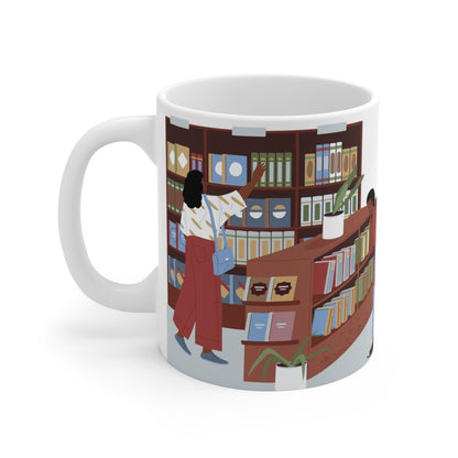 Bookstore Library Mug - Afrocentric Art by The Trini Gee