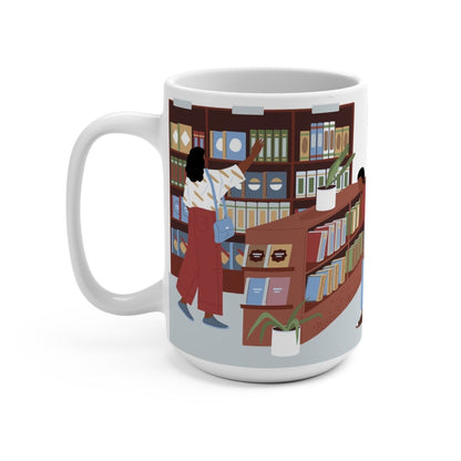 Bookstore Library Mug - Afrocentric Art by The Trini Gee
