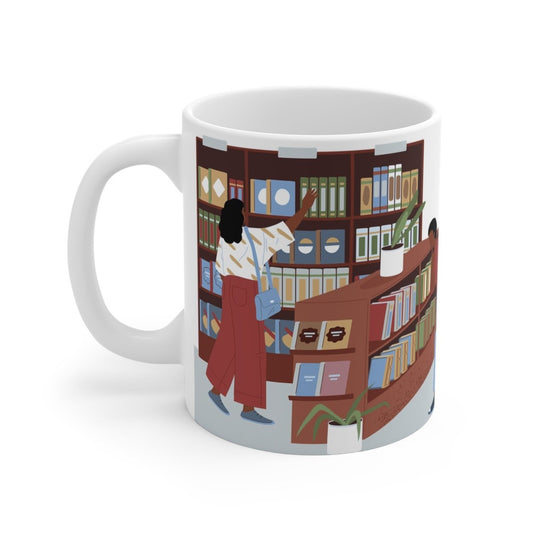 Bookstore Library Mug - Afrocentric Art by The Trini Gee