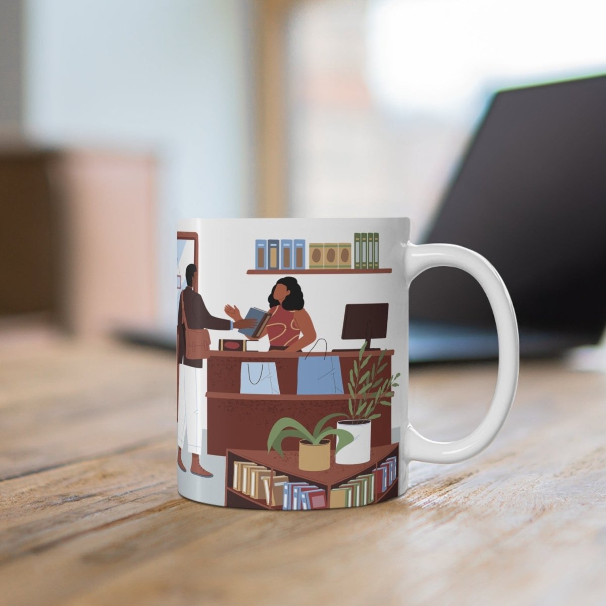 Bookstore Library Mug - Afrocentric Art by The Trini Gee