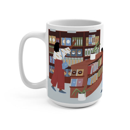 Bookstore Library Mug - Afrocentric Art by The Trini Gee