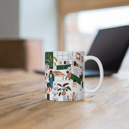Bookstore People Mug - Afrocentric Art by The Trini Gee