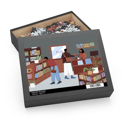 Bookstore Puzzle - Afrocentric Art by The Trini Gee