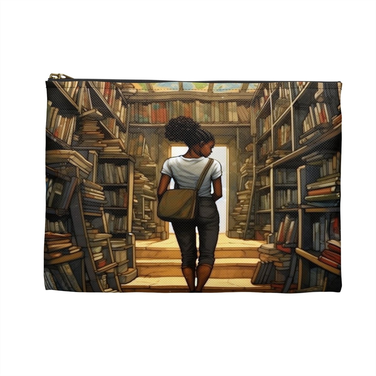 Bookstore Walk Accessory Pouch - The Trini Gee