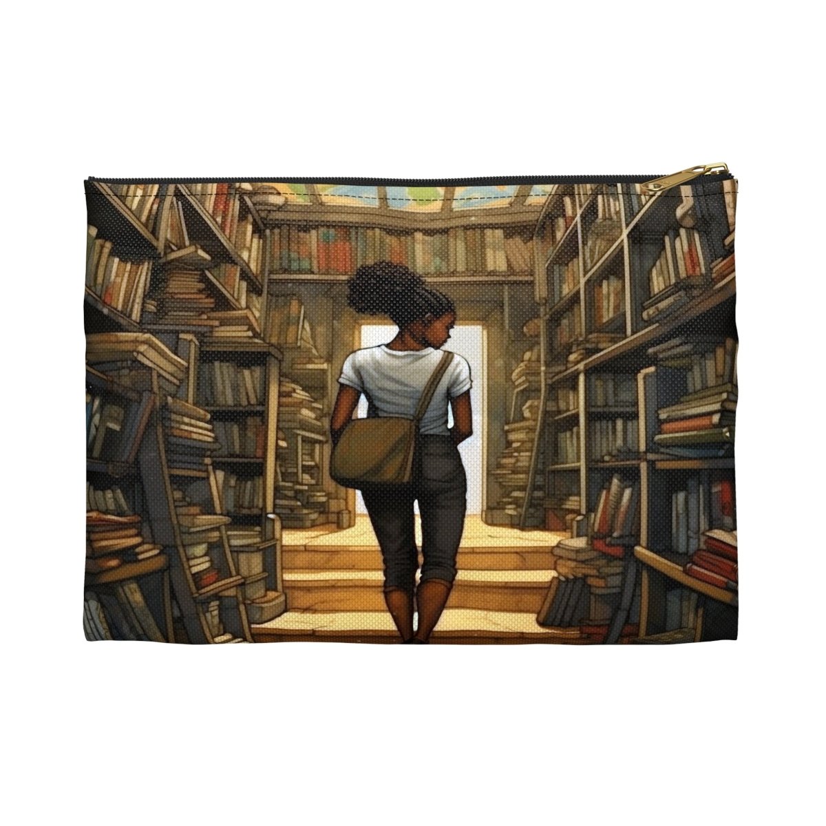 Bookstore Walk Accessory Pouch - The Trini Gee