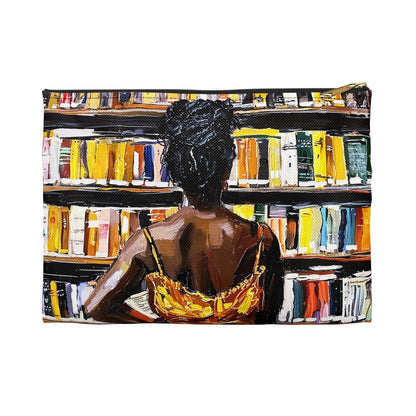 Bookstore Woman Pouch - Afrocentric Art by The Trini Gee
