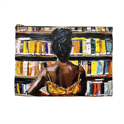 Bookstore Woman Pouch - Afrocentric Art by The Trini Gee