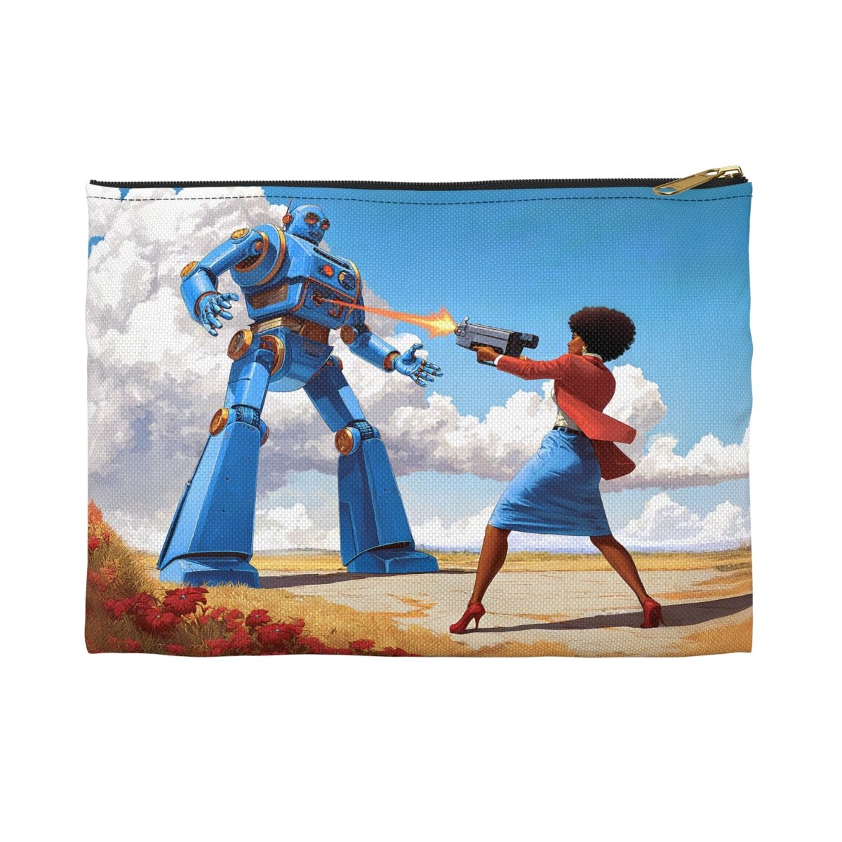 Bot Babe Battle Pouch - Afrocentric Art by The Trini Gee