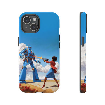 Bot Battle Babe Phone Case - Afrocentric Art by The Trini Gee