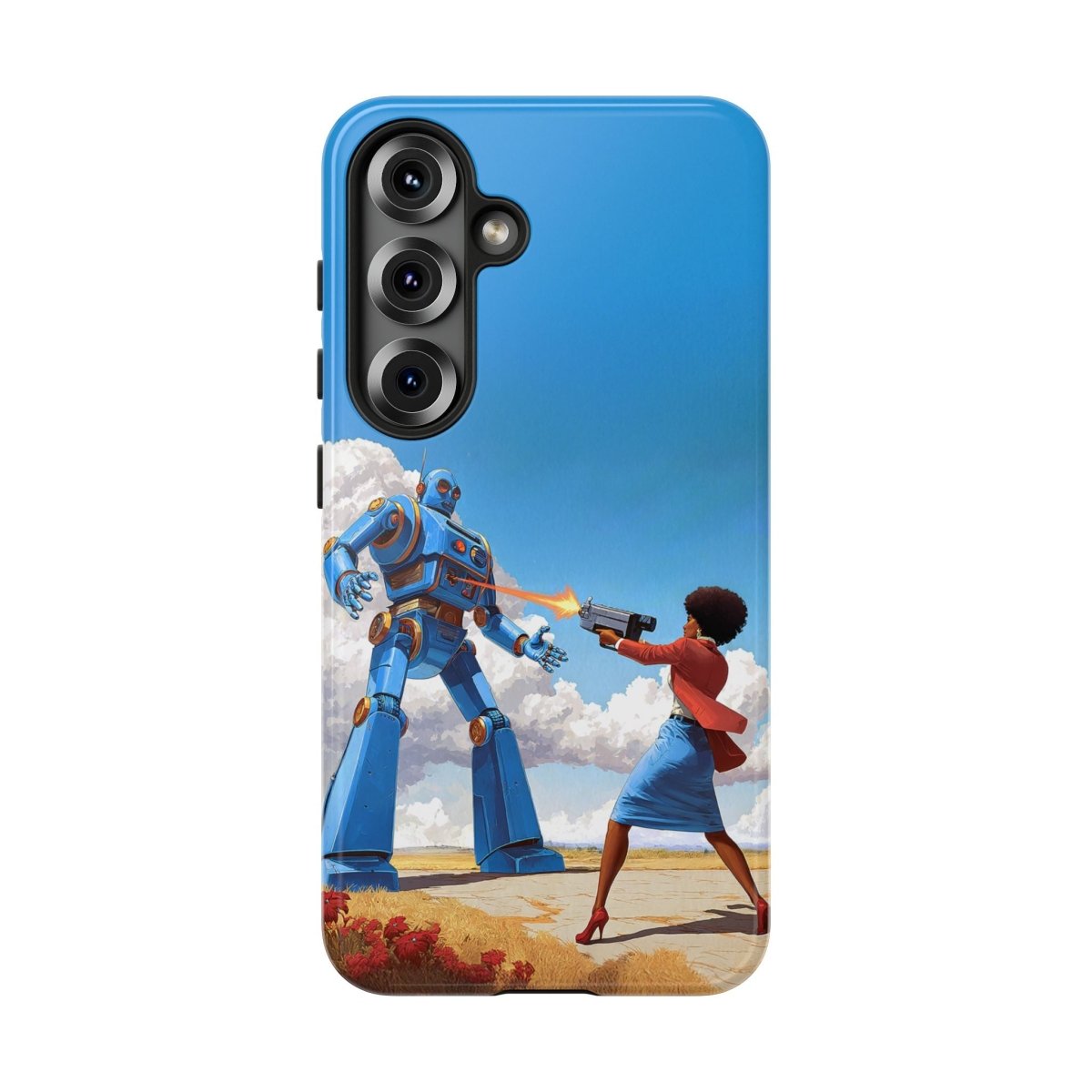 Bot Battle Babe Phone Case - Afrocentric Art by The Trini Gee