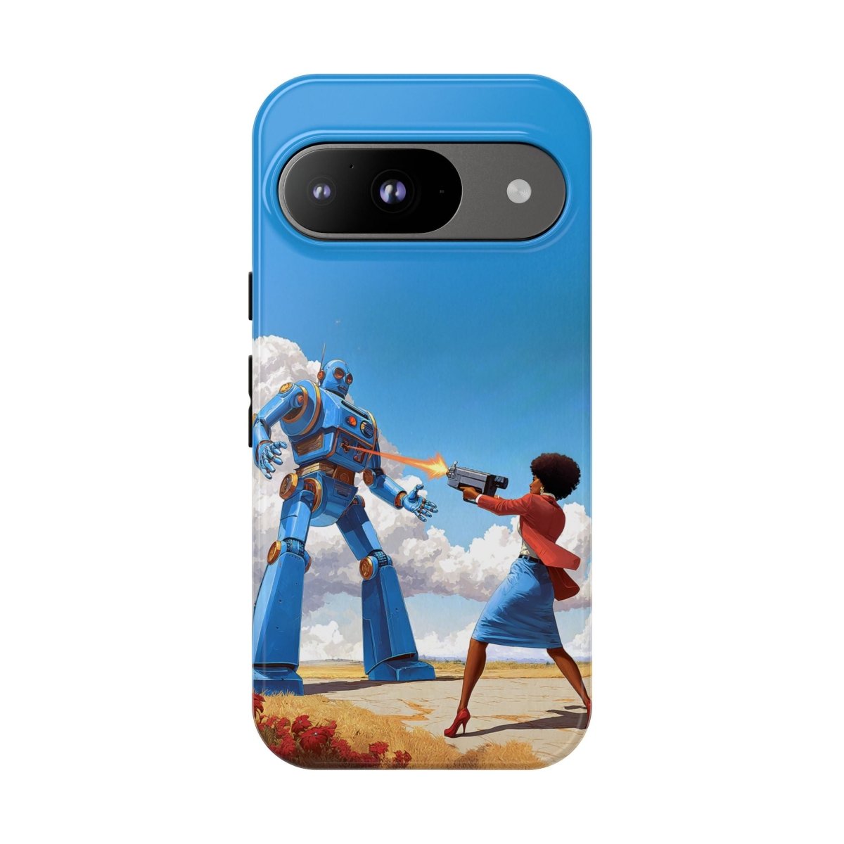 Bot Battle Babe Phone Case - Afrocentric Art by The Trini Gee