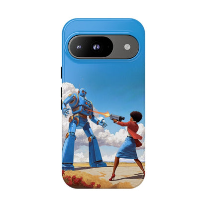 Bot Battle Babe Phone Case - Afrocentric Art by The Trini Gee