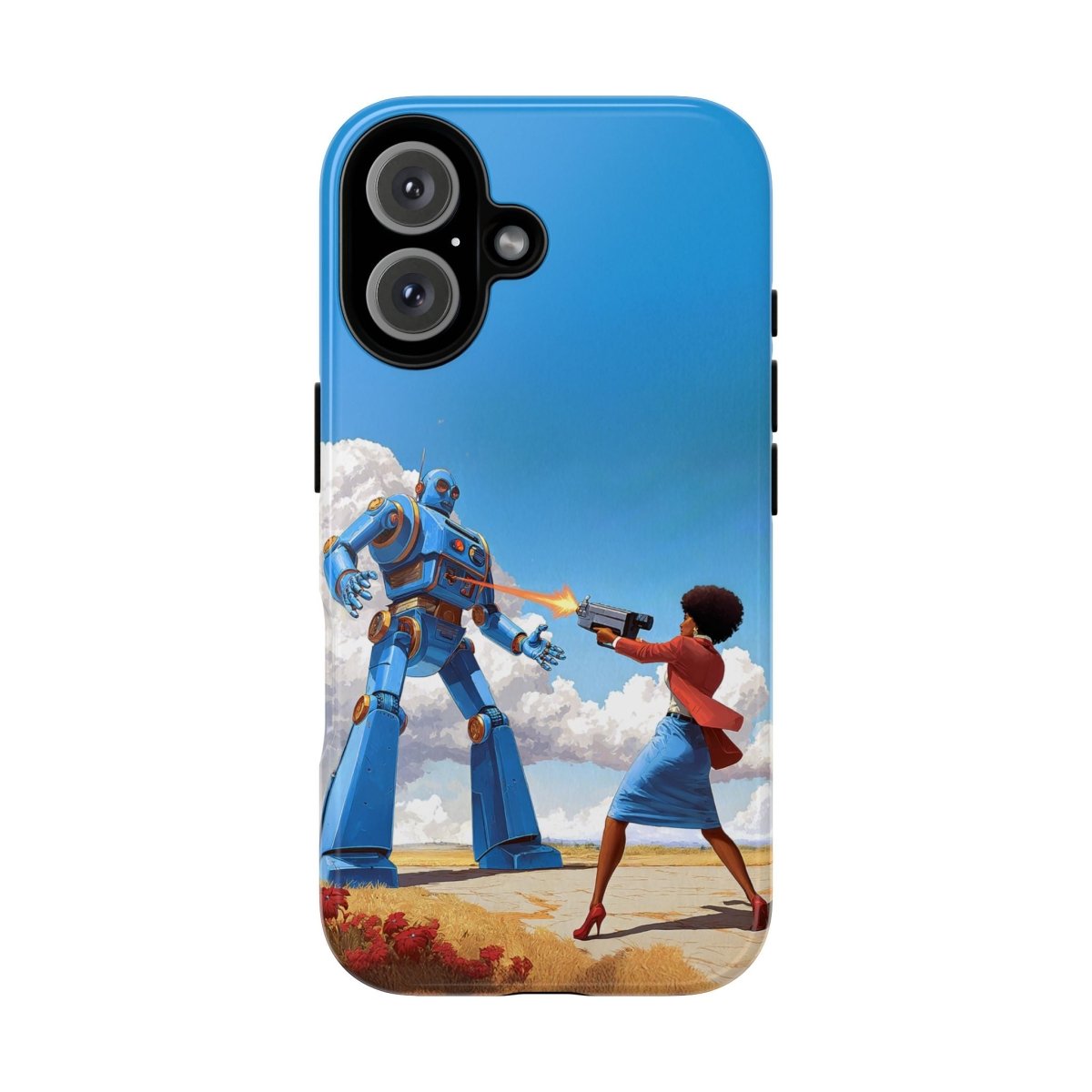Bot Battle Babe Phone Case - Afrocentric Art by The Trini Gee