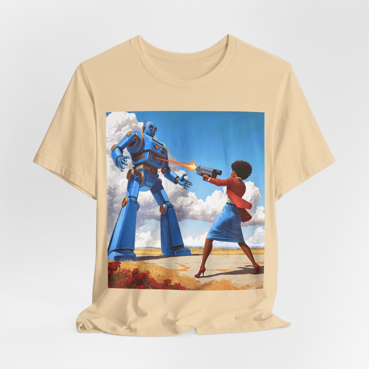 Bot Battle Babe Shirt - Afrocentric Art by The Trini Gee