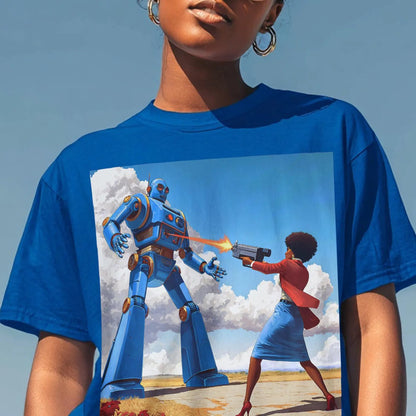 Bot Battle Babe Shirt - Afrocentric Art by The Trini Gee