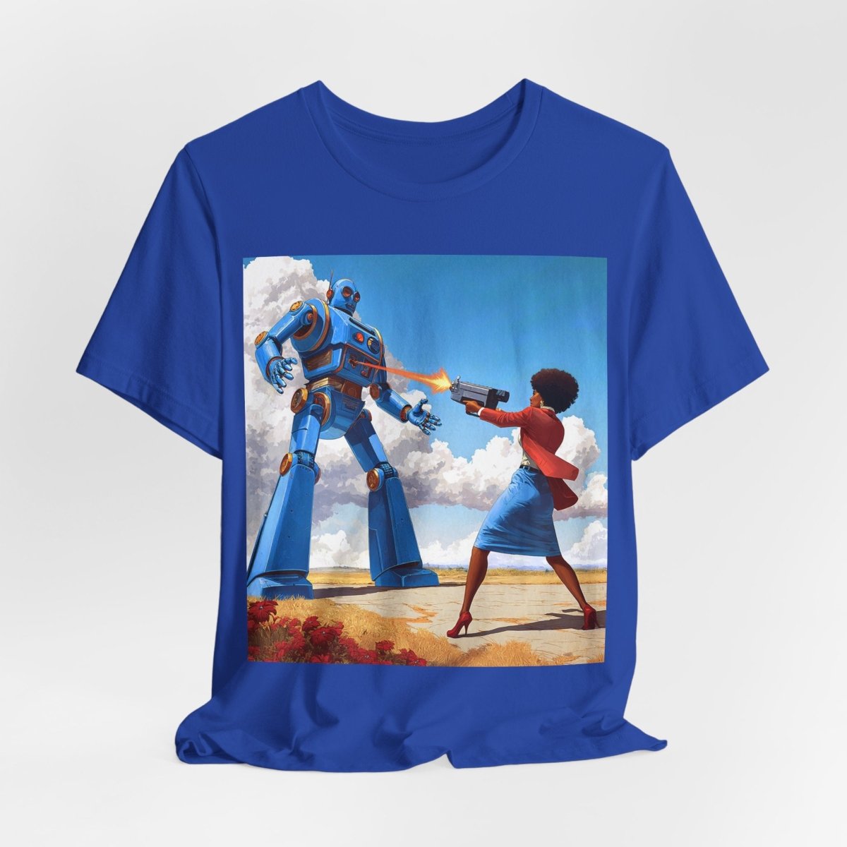 Bot Battle Babe Shirt - Afrocentric Art by The Trini Gee