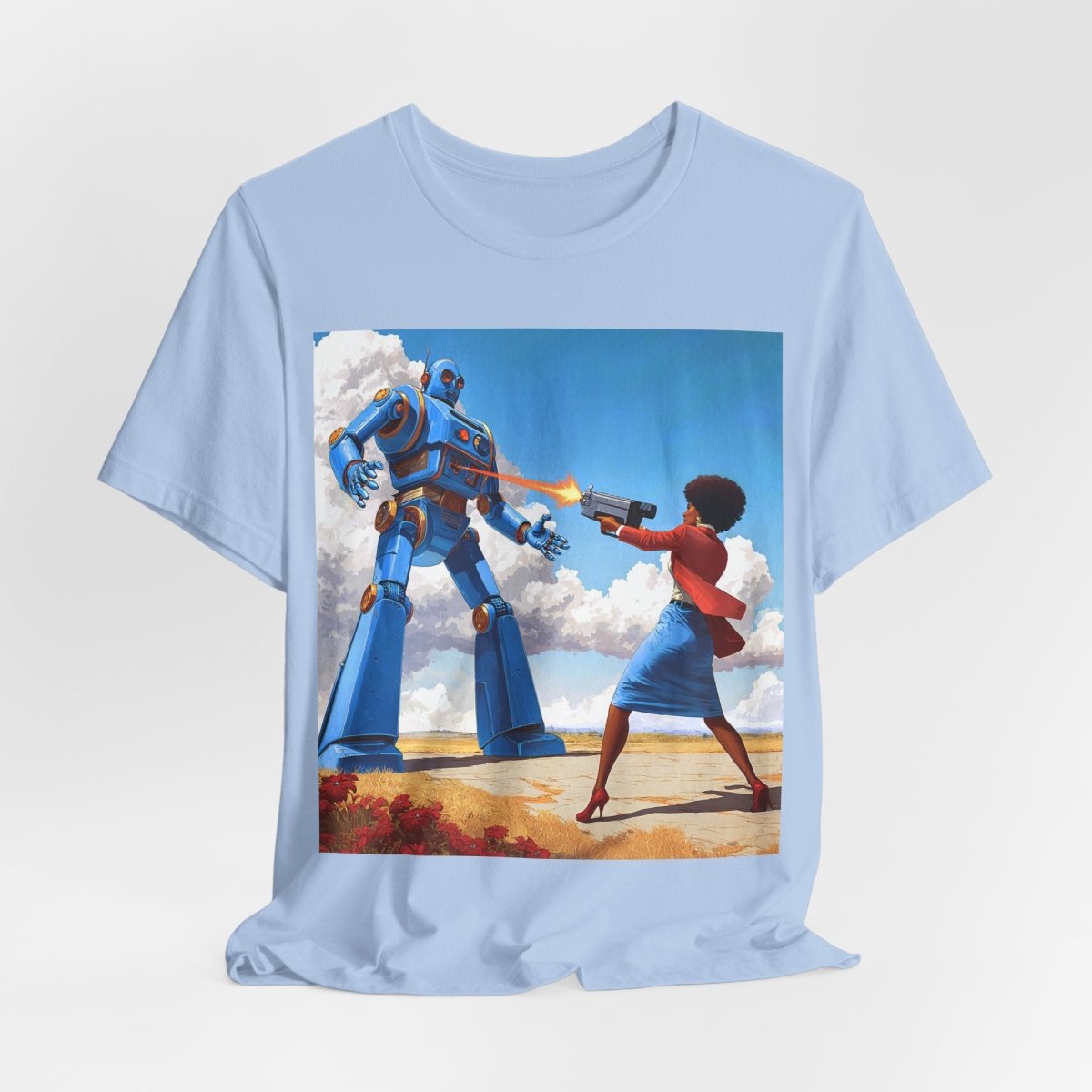 Bot Battle Babe Shirt - Afrocentric Art by The Trini Gee