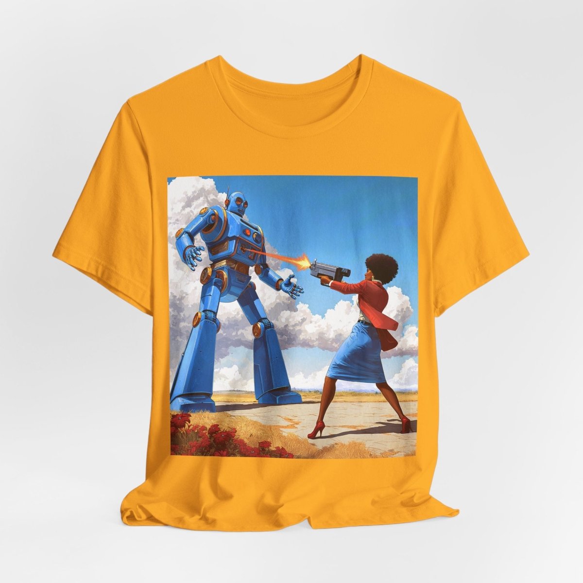 Bot Battle Babe Shirt - Afrocentric Art by The Trini Gee