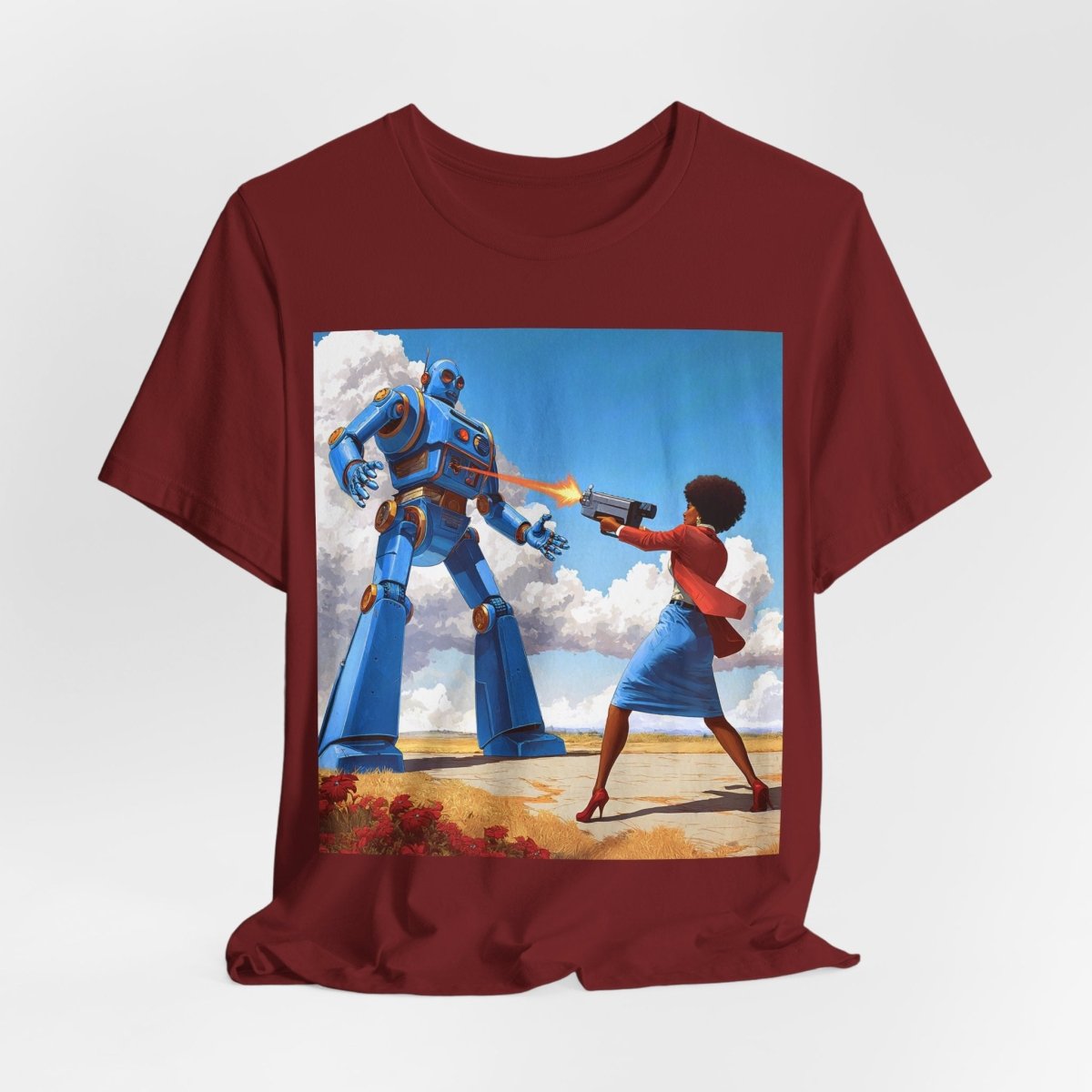 Bot Battle Babe Shirt - Afrocentric Art by The Trini Gee