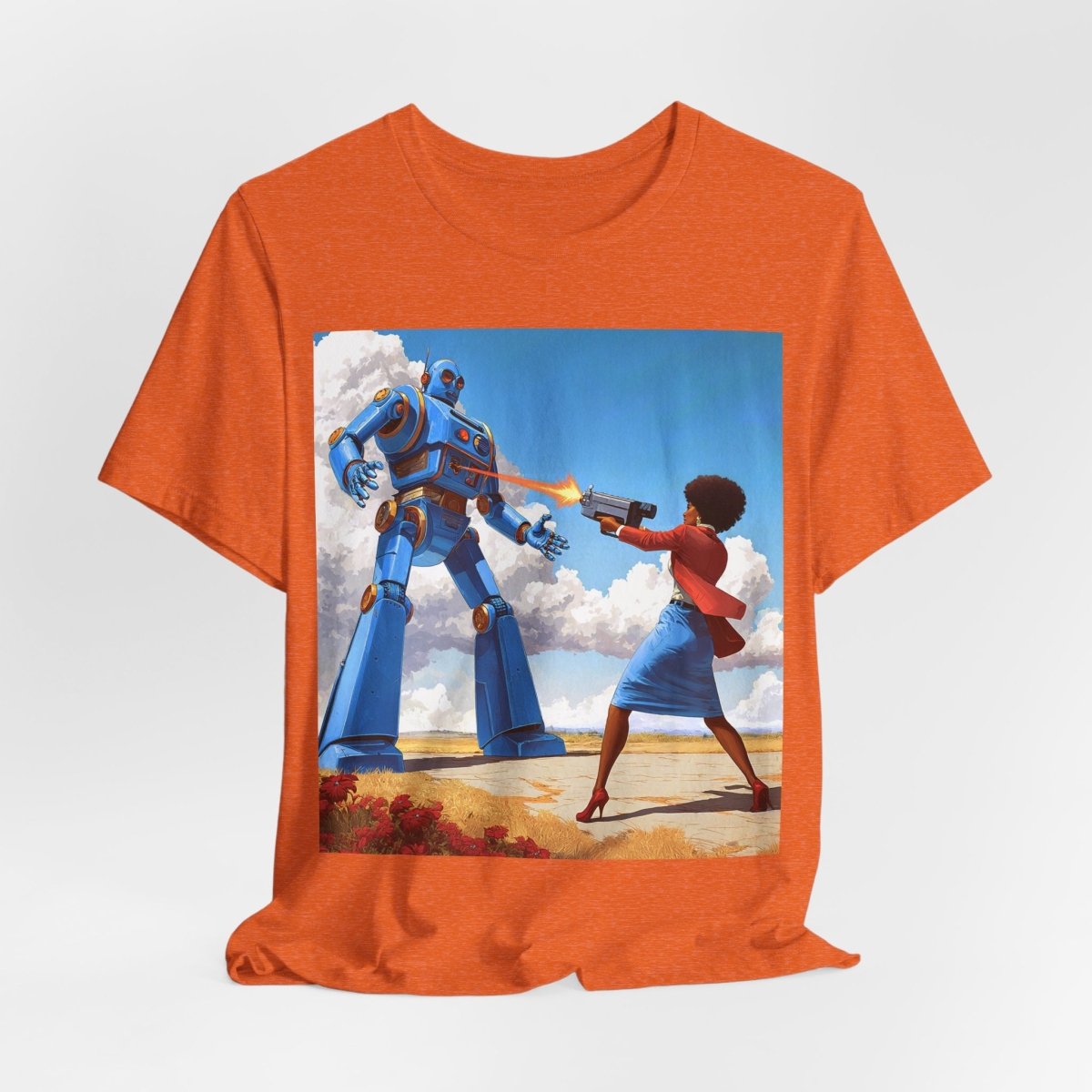 Bot Battle Babe Shirt - Afrocentric Art by The Trini Gee