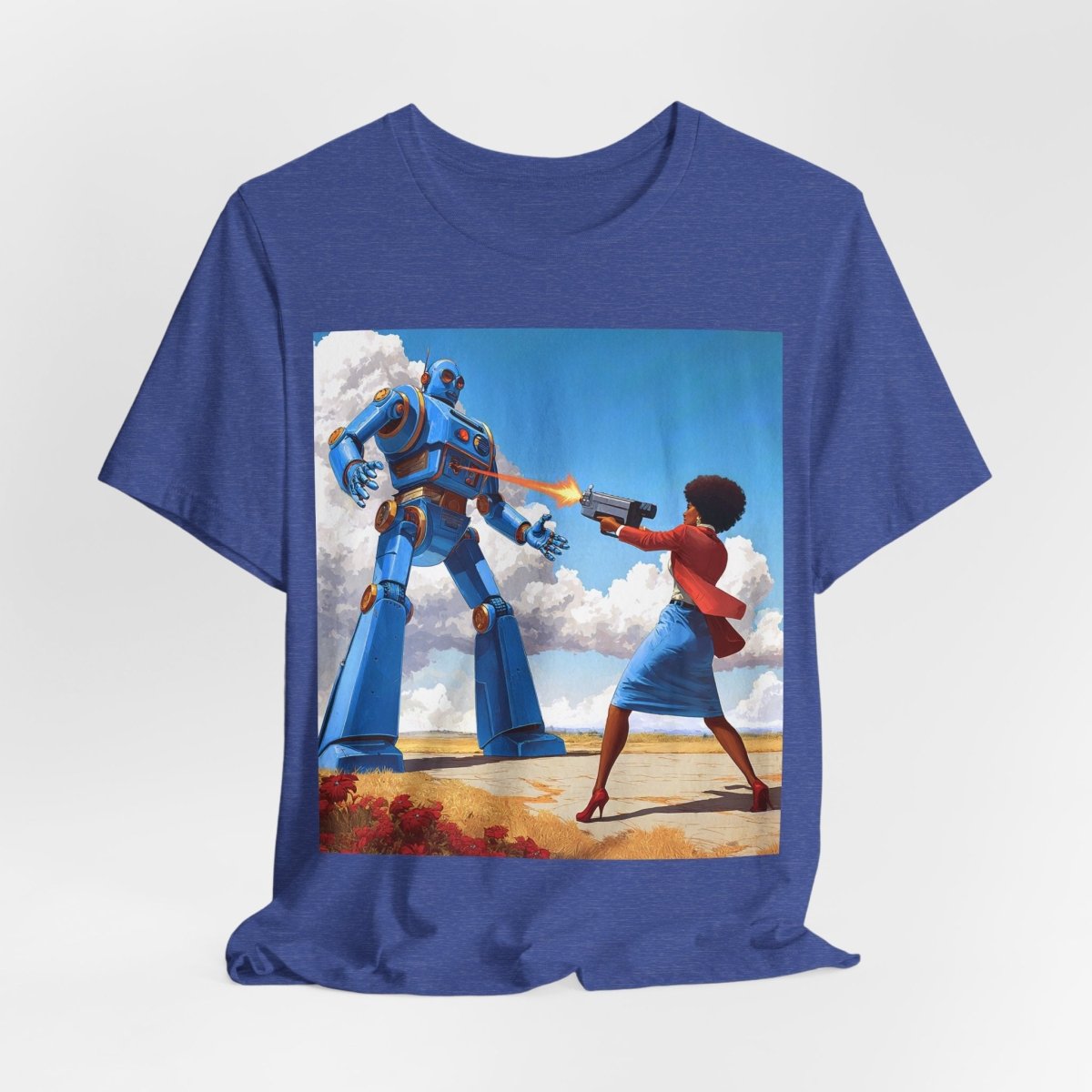 Bot Battle Babe Shirt - Afrocentric Art by The Trini Gee