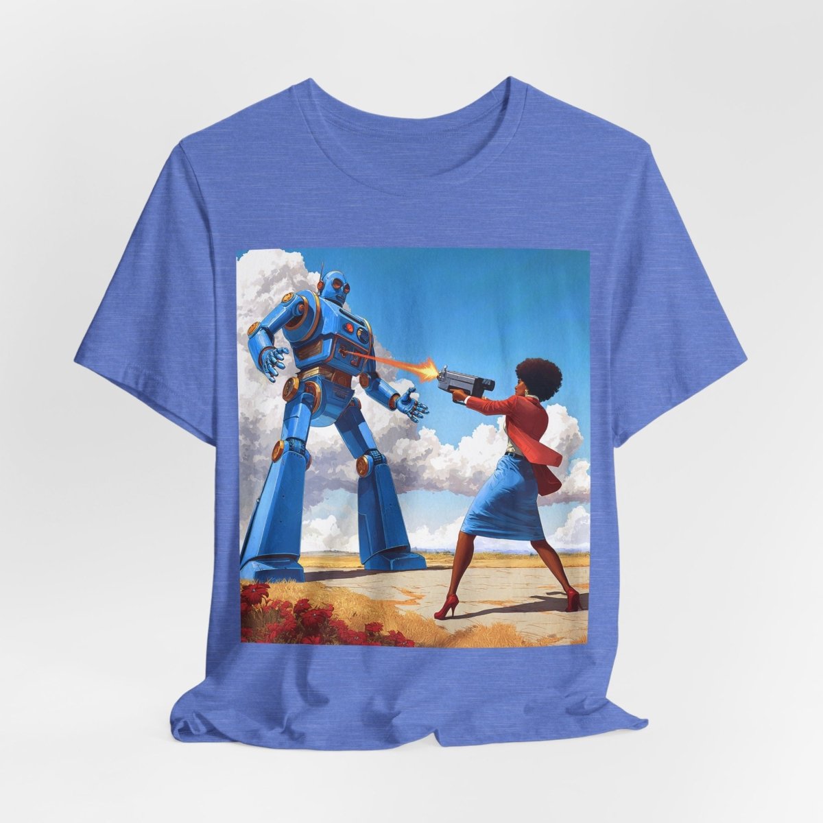 Bot Battle Babe Shirt - Afrocentric Art by The Trini Gee